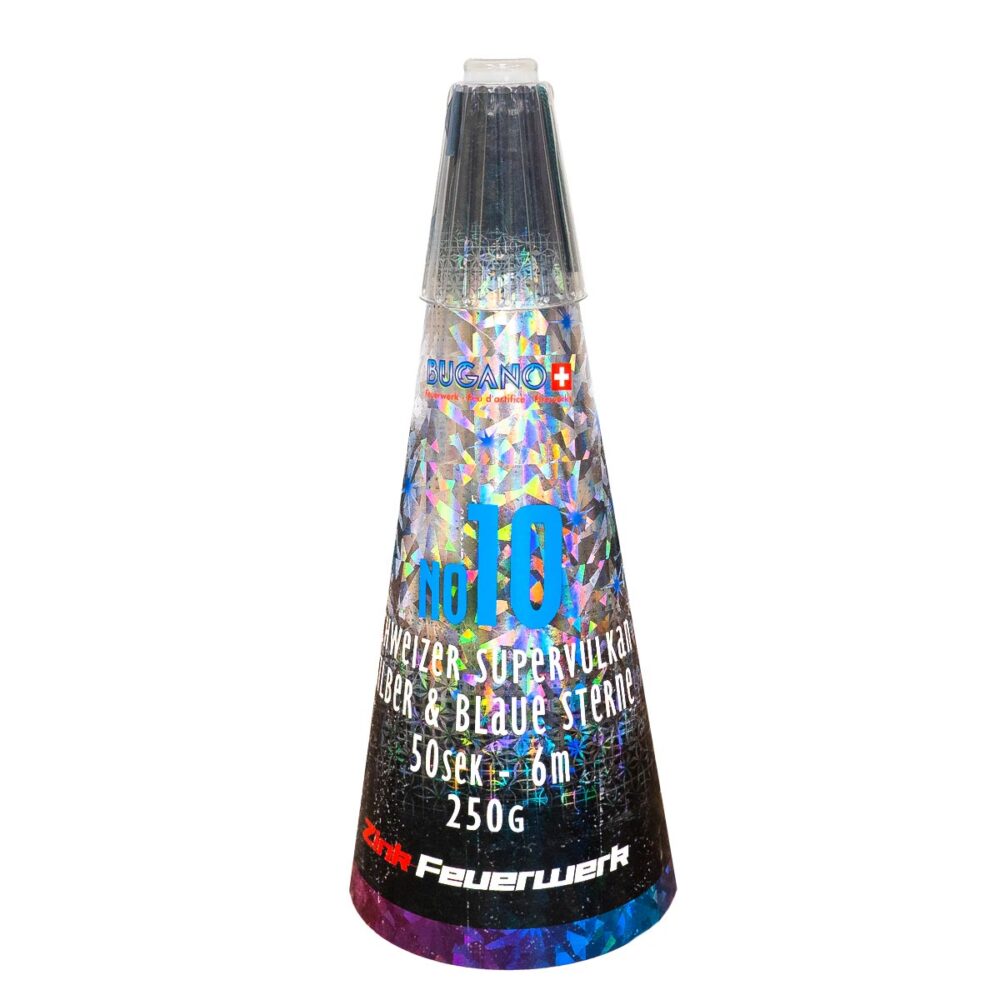 Nr. 10 Silber Vulkan blauen Sternen